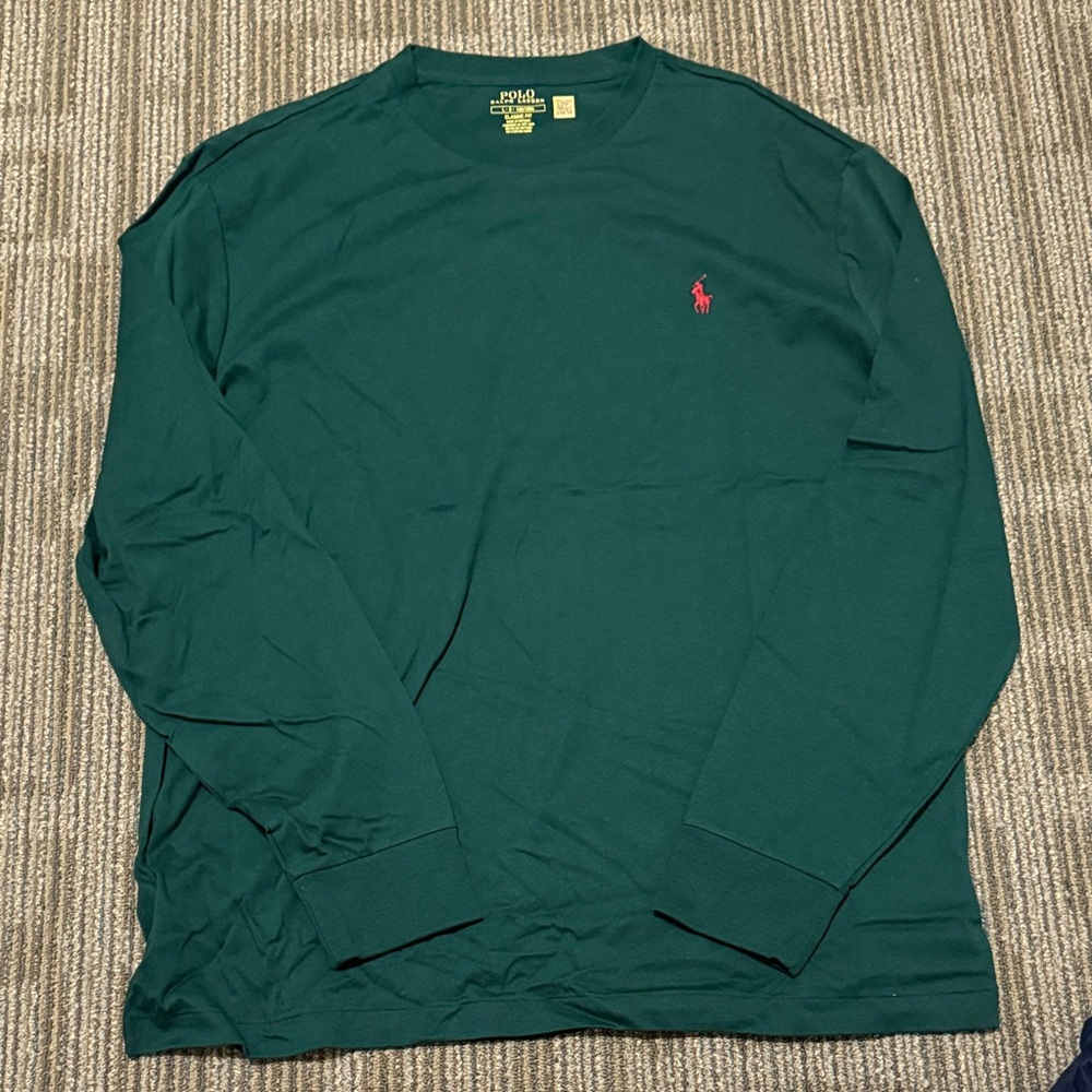 Polo by Ralph Lauren Dark Green Long Sleeve Tee